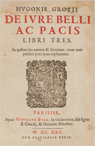 グロティウス『戦争と平和の法』 De jure belli ac pacis libri tres