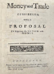 ジョン・ロー著『貨幣と商業』1705年